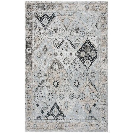 Safavieh 5 x 8 ft. Classic Vintage Rectangle Power Loomed Area RugIvory & Silver CLV871A-5